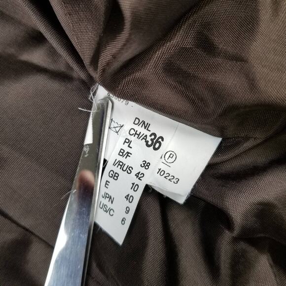 Gerry Weber Gray Black Cream Plaid Wool Blend 3 Button Jacket Lined Size Small - Picture 5 of 6